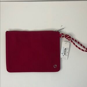 NWT NEW Lululemon All Zipped Up Pouch SE Gym Canvas Wristlet Bag Ruby Red